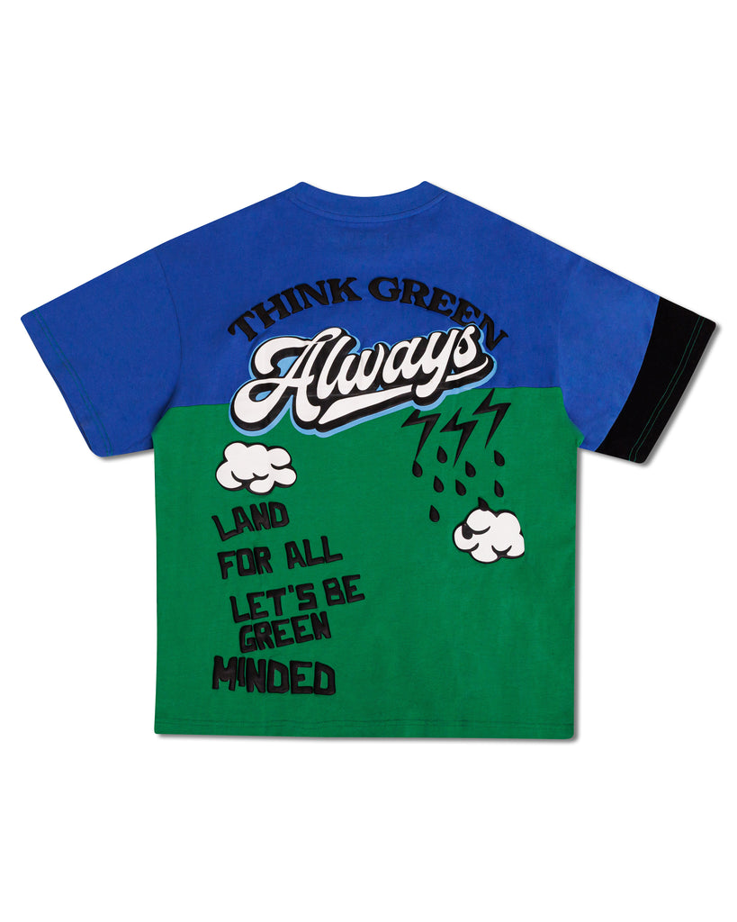 THINK GREEN CUT&SEW  GRAPHIC  TEE