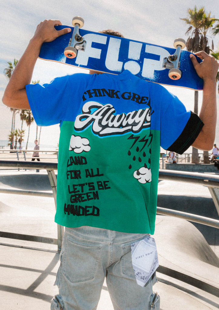 THINK GREEN CUT&SEW  GRAPHIC  TEE